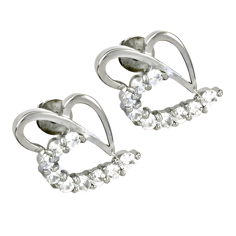 Gracious Fashion Cubic Zirconia Gemstone Silver Earrings Designer Cz Earrings Adorable Cz Earrings