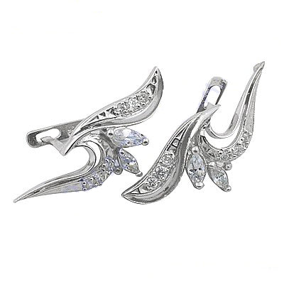 925 silver cubic zirconia earrings for women | elegant jewelry