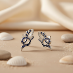 将图像加载到图库查看器中， 925 Silver Blue Sapphire Earrings for Women | Dainty Jewelry
