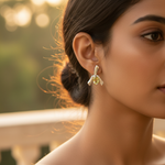 将图像加载到图库查看器中， 925 Silver Peridot Stud Earrings for Women | Green Gemstone Jewelry
