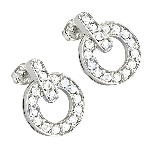 Stunning Unique Cubic Zirconia Gemstone Silver Earrings - Shop Now