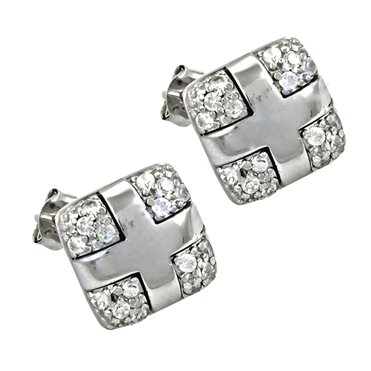 Excellent New Fashion Cubic Zirconia Gemstone Silver Earrings Womens Cz Earrings Beautiful Cz Earrings