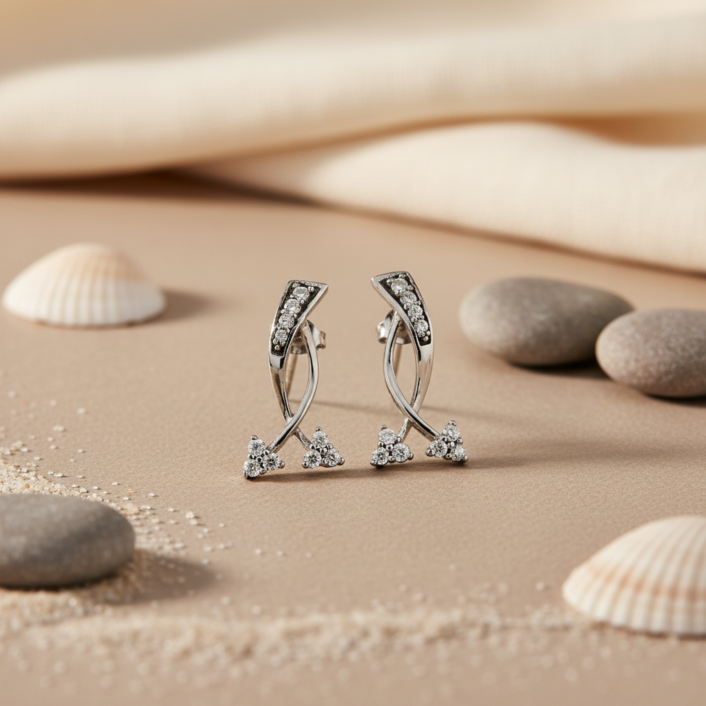 925 Silver Cubic Zirconia Earrings for Women | Gift Jewelry