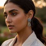 Load image into Gallery viewer, 925 Silver Moonstone Stud Earrings for Women | Dainty Jewelry

