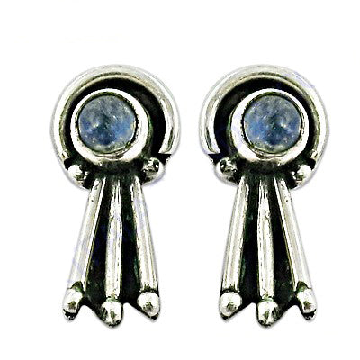 925 silver moonstone stud earrings for women | dainty jewelry