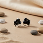 将图像加载到图库查看器中， 925 Sterling Silver Black Onyx Stud Earrings for Women
