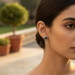 Load image into Gallery viewer, 925 Silver Garnet Stud Earrings for Women | Dainty Jewelry
