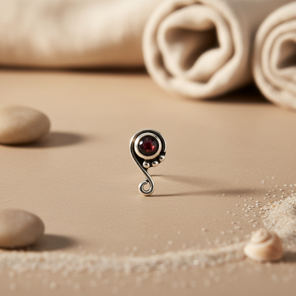 925 Silver Garnet Stud Earrings for Women | Dainty Jewelry