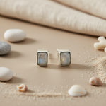 将图像加载到图库查看器中， 925 Silver Moonstone Stud Earrings for Women | Gift Jewelry
