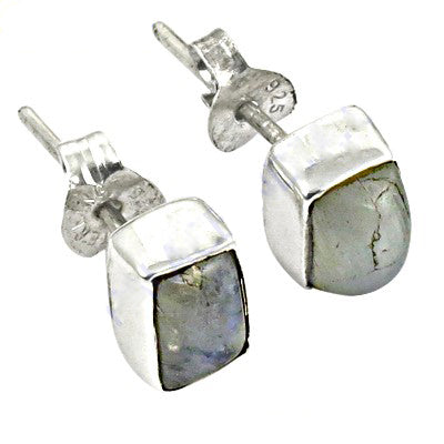 925 silver moonstone stud earrings for women | gift jewelry