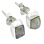将图像加载到图库查看器中， 925 Silver Moonstone Stud Earrings for Women | Gift Jewelry

