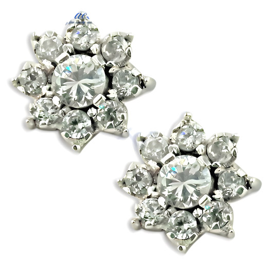 Exclusive Cubic Zirconia Silver Gemstone Earrings Jewelry, 925 Sterling Silver Jewelry