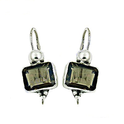 925 silver smoky quartz earrings for women | gemstone jewelry