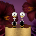 Load image into Gallery viewer, 925 Silver Onyx Drop Earrings for Women | Daily Wear
