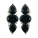 Load image into Gallery viewer, Black Onyx Teardrop Earrings in Silver | For Women | Gift

