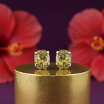 Load image into Gallery viewer, Yellow Citrine Stud Earrings in Sterling Silver | For Women
