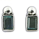 将图像加载到图库查看器中， 925 Silver Emerald Cut Earrings for Women | Gemstone Jewelry
