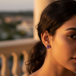 将图像加载到图库查看器中， 925 Silver Amethyst Stud Earrings for Women | Daily Wear
