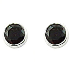 将图像加载到图库查看器中， 925 Silver Black Onyx Stud Earrings for Women | Daily Wear
