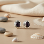 将图像加载到图库查看器中， 925 Silver Stud Earrings with Black Pearl for Women | Gift
