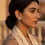 Load image into Gallery viewer, Silver Stud Earrings with Champagne CZ | Women&#39;s Jewelry Gift
