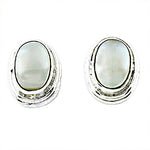 将图像加载到图库查看器中， 925 Silver Mother of Pearl Stud Earrings for Women | Gift
