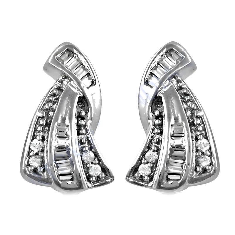 Latest Design Cubic Zirconia Silver Earrings