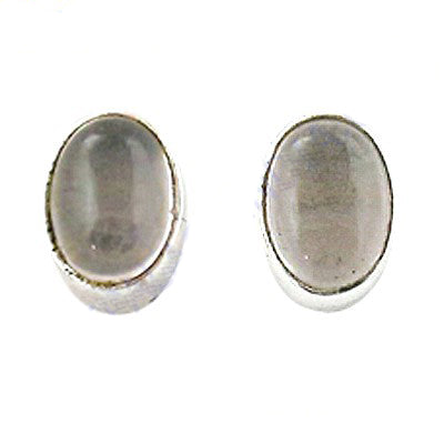 Silver stone stud earrings for women | daily wear jewelry