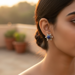 将图像加载到图库查看器中， 925 Silver Lapis Lazuli Stud Earrings for Women | Gemstone Jewelry

