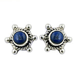 将图像加载到图库查看器中， 925 Silver Lapis Lazuli Stud Earrings for Women | Gemstone Jewelry
