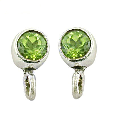 925 Silver Peridot Drop Earrings for Women | Green Gemstone Jewelry