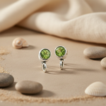 将图像加载到图库查看器中， 925 Silver Peridot Drop Earrings for Women | Green Gemstone Jewelry
