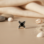Load image into Gallery viewer, 925 Silver Black Stone Stud Earrings for Women | Daily Wear
