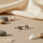 将图像加载到图库查看器中， 925 Silver Oval Amethyst Drop Earrings for Women | Gift
