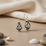 将图像加载到图库查看器中， 925 Silver Smoky Quartz Drop Earrings for Women | Gemstone Jewelry
