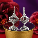 Load image into Gallery viewer, 925 Silver Garnet Earrings for Women | Dangle Earrings
