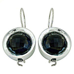 将图像加载到图库查看器中， Silver Black Gemstone Earrings for Women | Dangle Earrings
