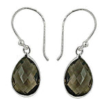 将图像加载到图库查看器中， Smoky Quartz Teardrop Earrings in Sterling Silver for Women

