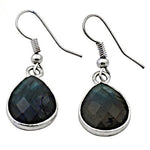 将图像加载到图库查看器中， 925 Silver Labradorite Teardrop Earrings for Women | Gift Jewelry
