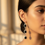 Load image into Gallery viewer, 925 Sterling Silver Black Onyx Dangle Earrings for Women
