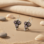 将图像加载到图库查看器中， 925 Silver Amethyst Drop Earrings for Women | Gemstone Jewelry
