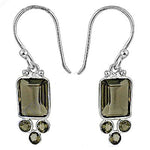 将图像加载到图库查看器中， 925 Silver Smoky Quartz Earrings for Women | Gemstone Jewelry
