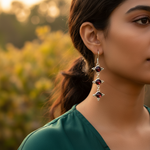 Load image into Gallery viewer, 925 Silver Garnet Drop Earrings for Women | Gemstone Jewelry
