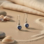将图像加载到图库查看器中， 925 Silver Blue Sapphire Earrings for Women | Daily Wear Jewelry
