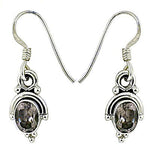 将图像加载到图库查看器中， 925 Silver Smoky Quartz Drop Earrings for Women | Dangle Earrings

