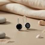 将图像加载到图库查看器中， 925 Silver Black Onyx Drop Earrings for Women | Daily Wear Gift
