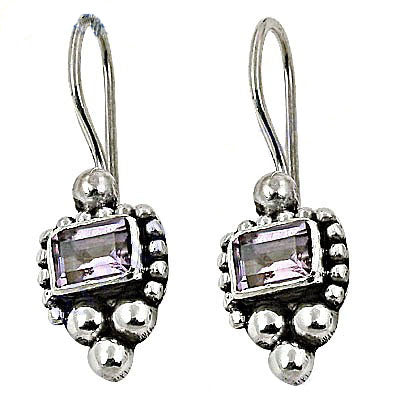 925 silver amethyst earrings for women | dangle earrings gift