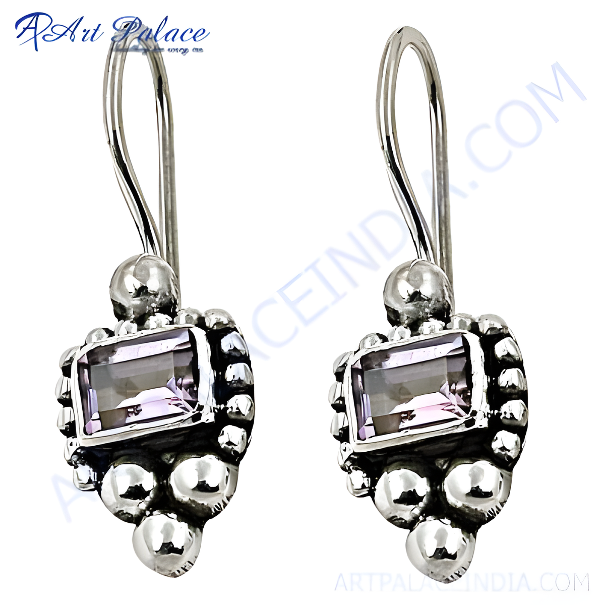 925 silver amethyst earrings for women | dangle earrings gift