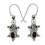 将图像加载到图库查看器中， 925 Silver Garnet Drop Earrings for Women | Gemstone Jewelry
