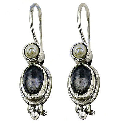 925 sterling silver pearl & gemstone earrings for women